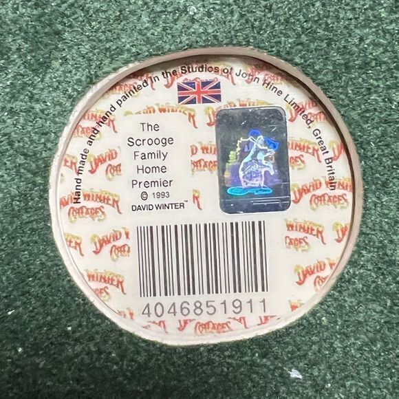Vintage David Winter the Scrooge Family Home 1993 Christmas Miniature Cottage‎ - Picture 7 of 9